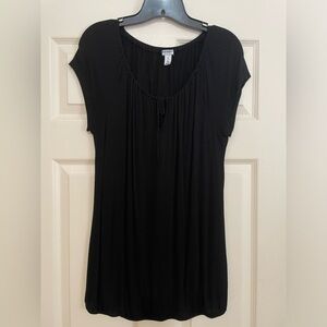 Old Navy Black Boho Blouse Black Jack Size M Tall